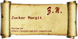Zucker Margit névjegykártya